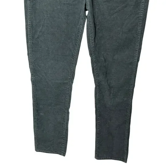 GAP Women’s Sz 4 / 27 Long Vintage Slim Pants High Rise Green Corduroy - Picture 4 of 6